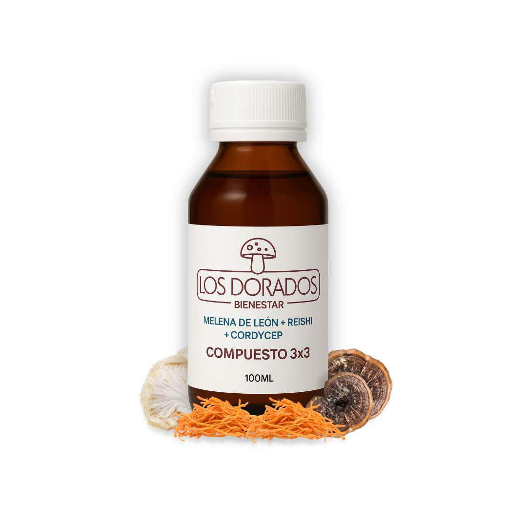 Compuesto 3x3 – Melena + Cordyceps + Reishi (Triple extracto) – 100 ml