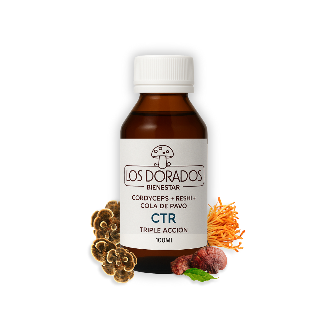 CTR Triple Acción – Cordyceps + Reishi + Cola de Pavo (Triple extracto) – 100 ml