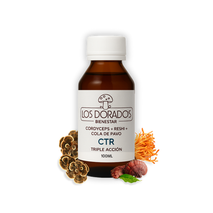 CTR Triple Acción – Cordyceps + Reishi + Cola de Pavo (Triple extracto) – 100 ml