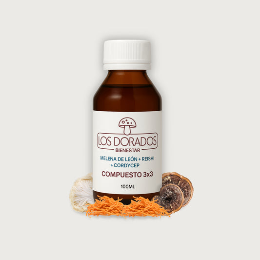 Compuesto 3x3 – Melena + Cordyceps + Reishi (Triple extracto) – 100 ml