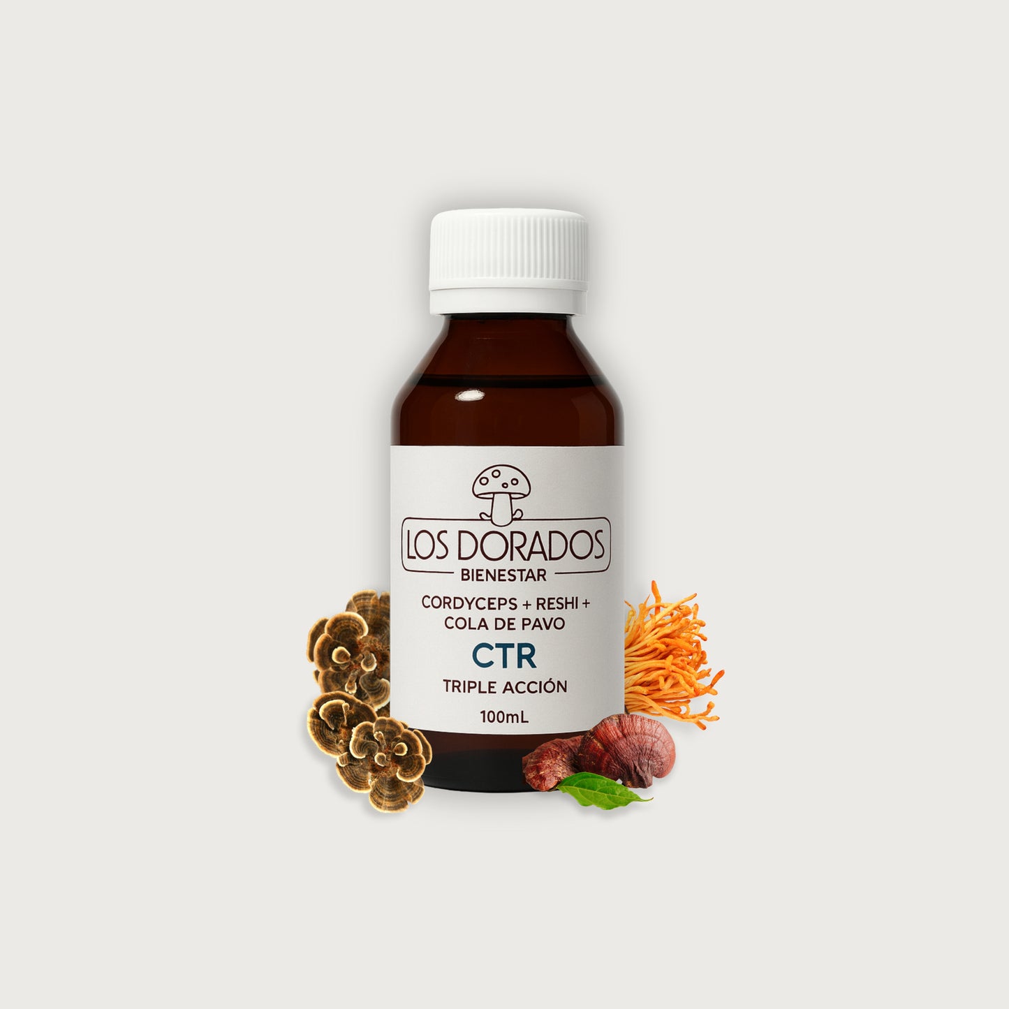 CTR Triple Acción – Cordyceps + Reishi + Cola de Pavo (Triple extracto) – 100 ml